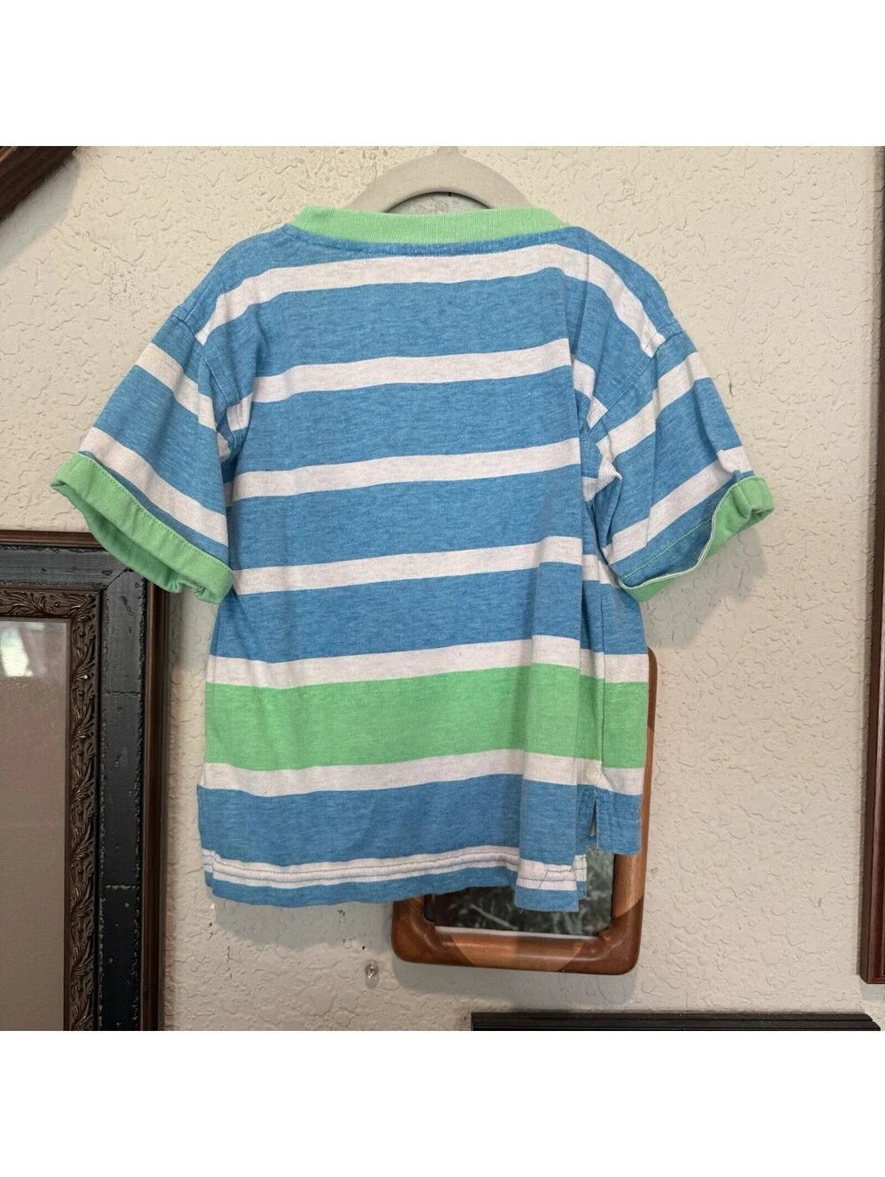 Vintage 80s/90s RARE Kids Colorful Striped Scuba Dive Deep Surf Shirt Size 7